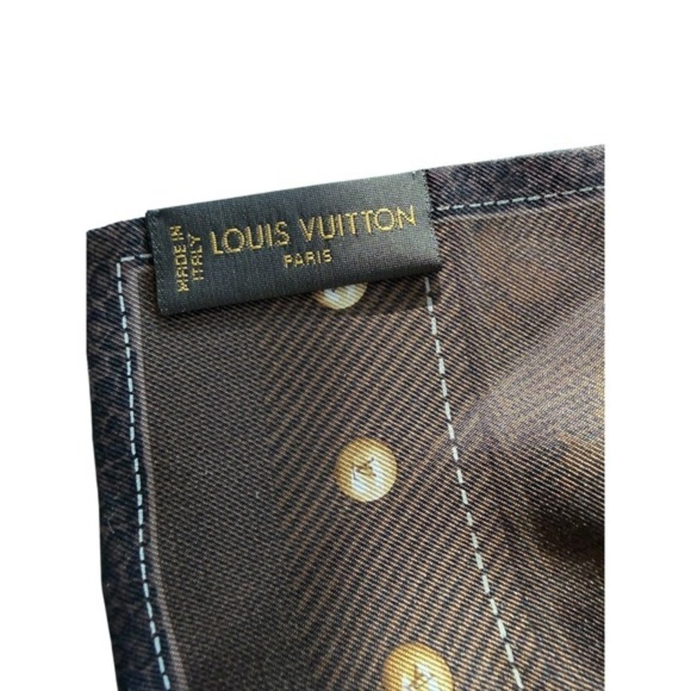 Louis Vuitton Monogram Silk Bandeau Scarf Trunk Print w/ Box - Picture 6 of 8
